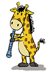 Giraffa che suona